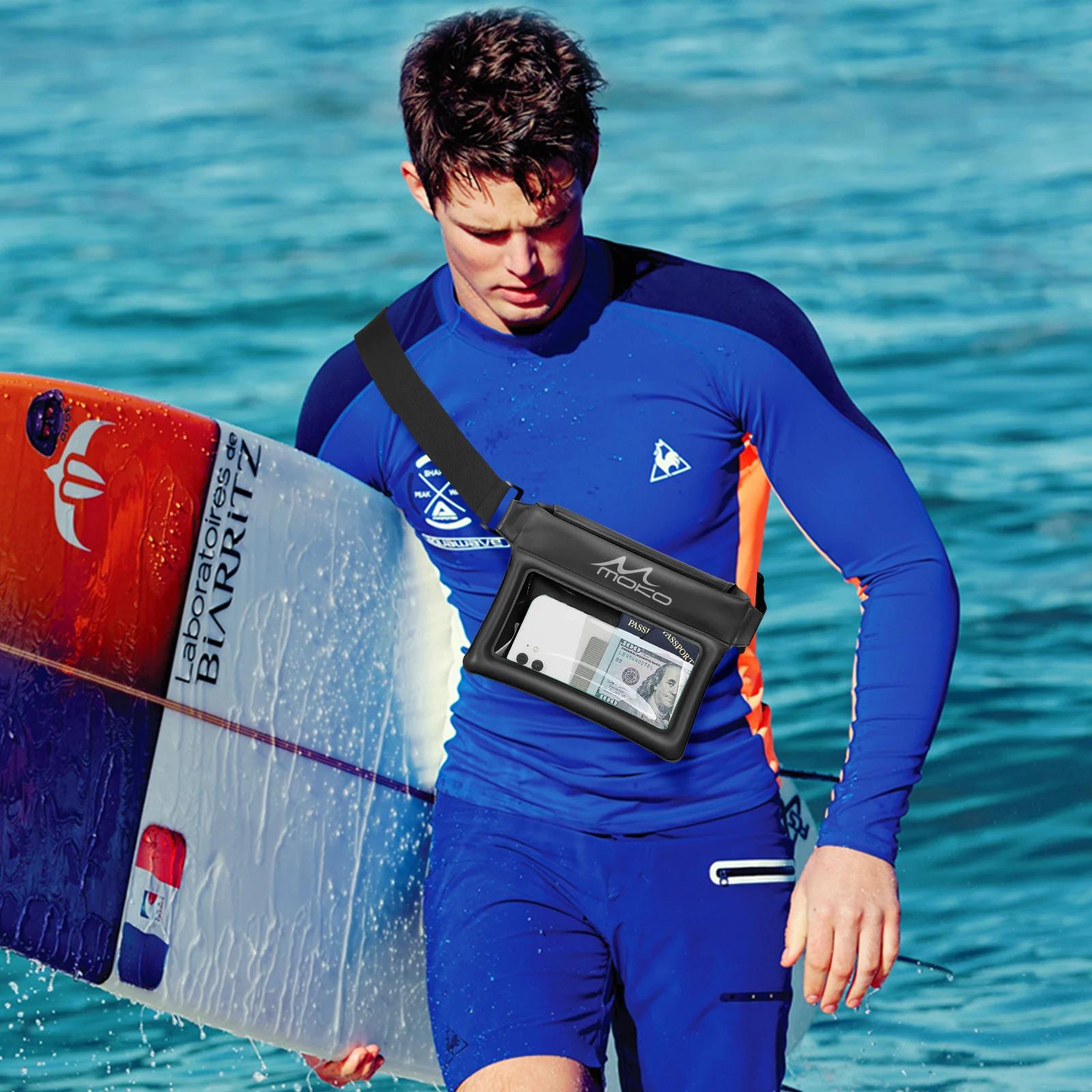 MoKo pochette de téléphone étanche Fanny Pack sac sec flottant pour natation kayak plongée en apnée 