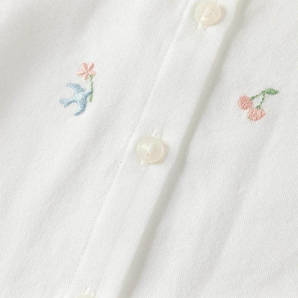 Dave Bella enfants coton chemise automne printemps manches longues filles blouse décontractée élégan