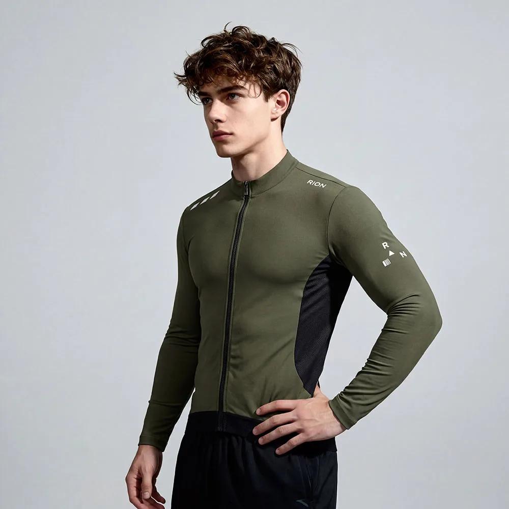 T-shirt à manches longues pour homme RION, chemises de sport, coupe ajustée, sweat-shirt, randonnée,