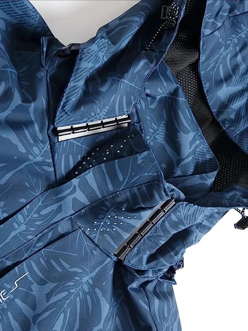 Veste coupe-vent imperméable décontractée pour hommes, manteau de randonnée en plein air avec fermet