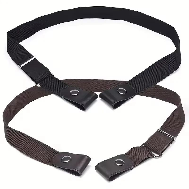 2 pièces ensemble sans boucle ceinture élastique pour femmes hommes unisexe ceinture extensible pour