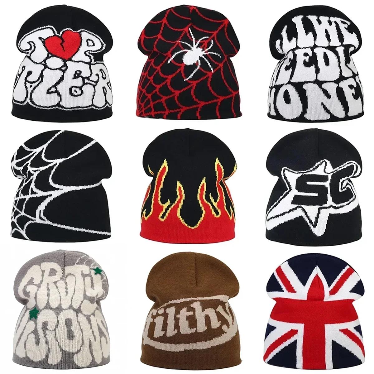 Y2K lettre tricoté hiver automne bonnet hommes femmes Kanye bonnets Gorras Hombre haut chaud ski cha