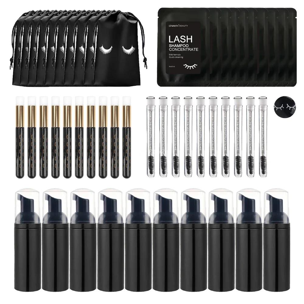 50/25 pièces dissolvant d'extension de cils avec ensemble de brosses à Mousse nettoyage des cils net