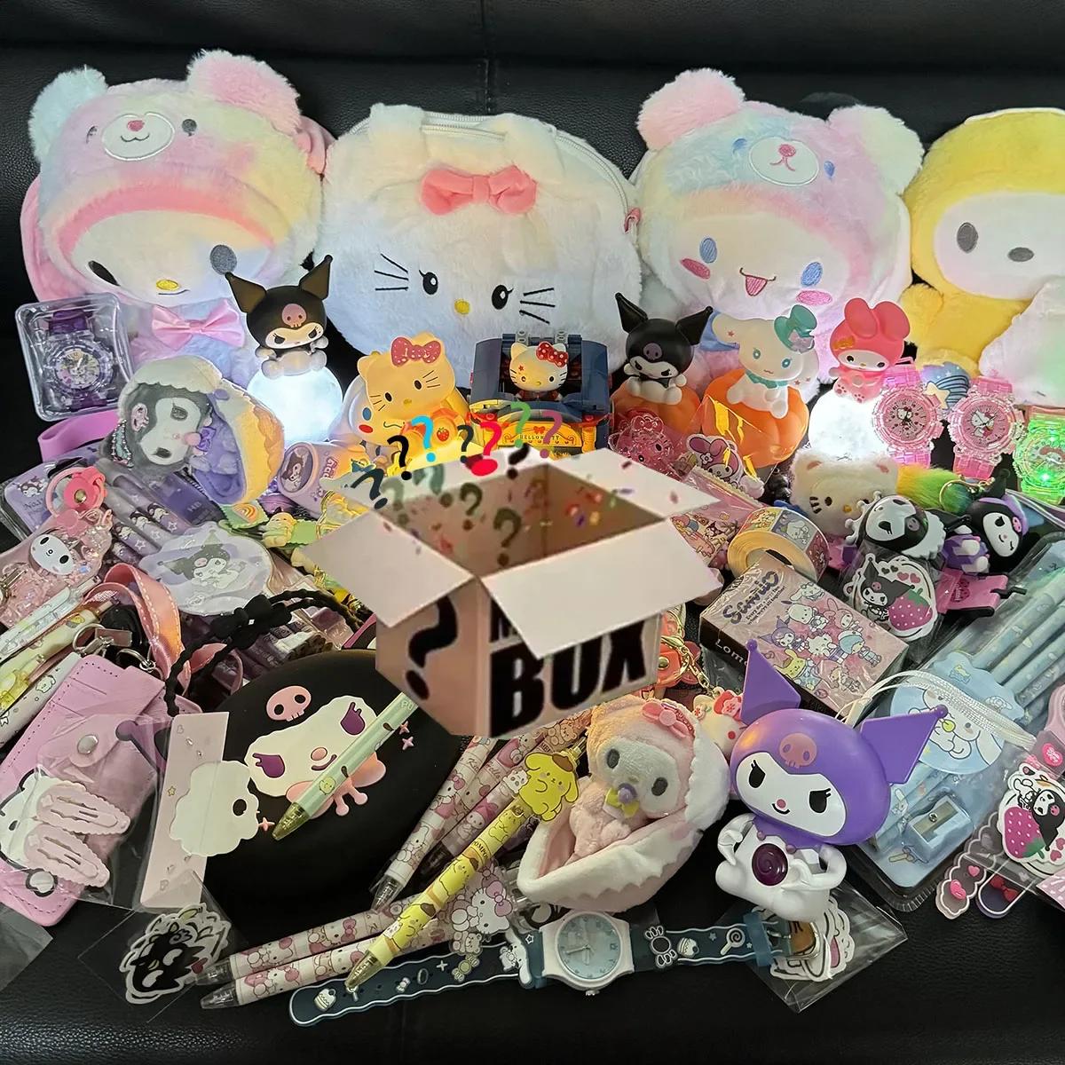 Sac de jouets de décompression mystérieux Sanrio, 5 à 50 pièces, Hello Kitty Kuromi, 300 styles diff