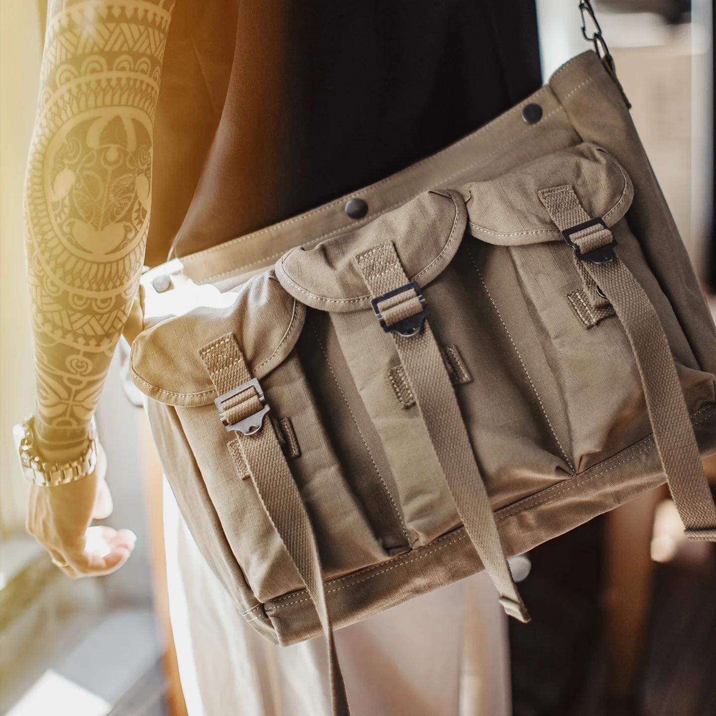 Maden Vintage extérieur sac à bandoulière hommes grande capacité épaule messager fourre-tout voyage 