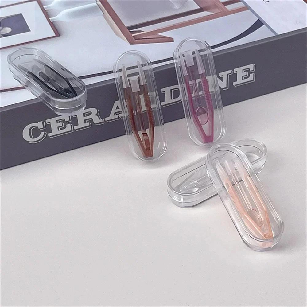 Pincettes pour lentilles de Contact, outils d'usure, transparentes, grandes et longues, ensemble de 