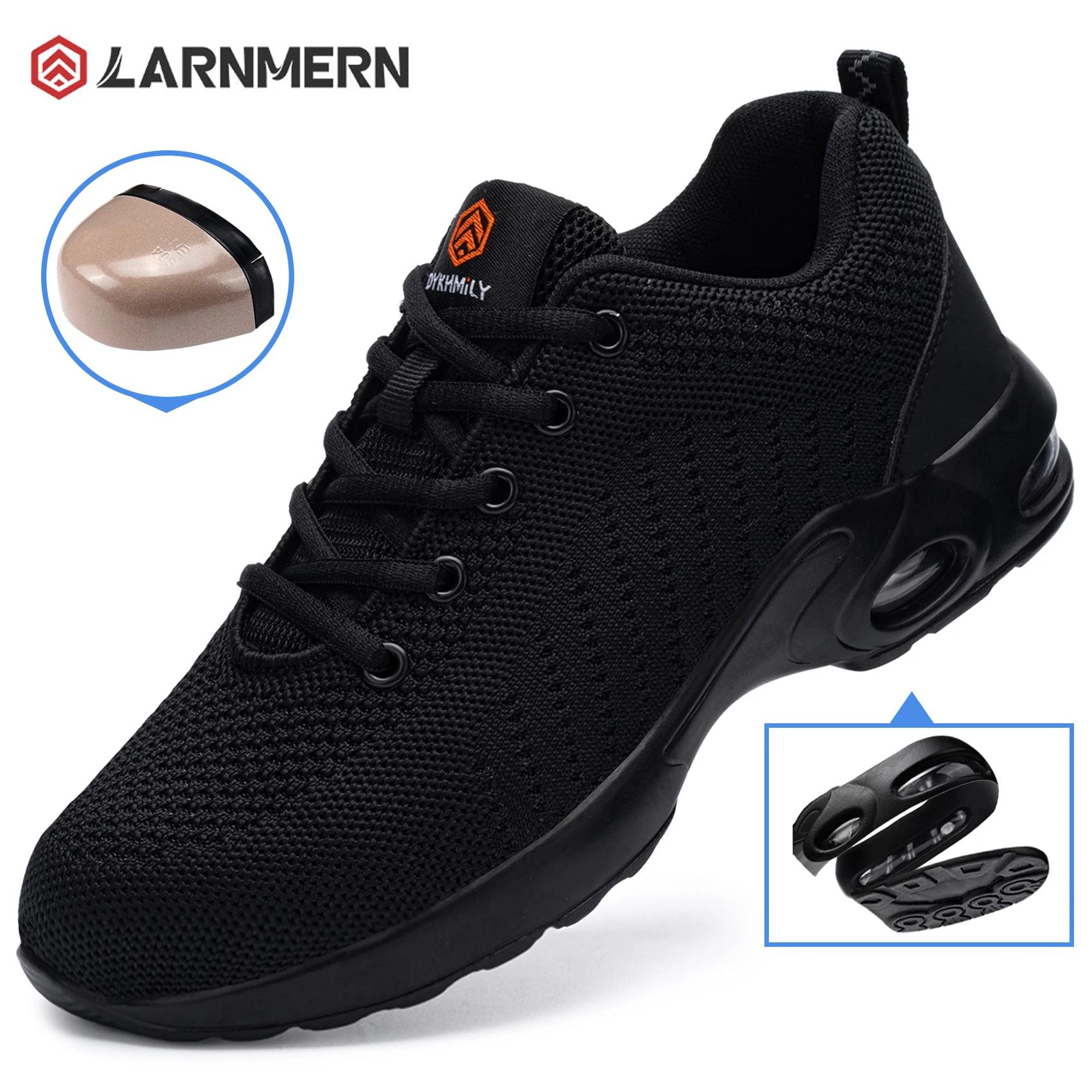 LARNMERM chaussures de sécurité pour femmes coussin d'air bottes de travail chaussure respirant lége
