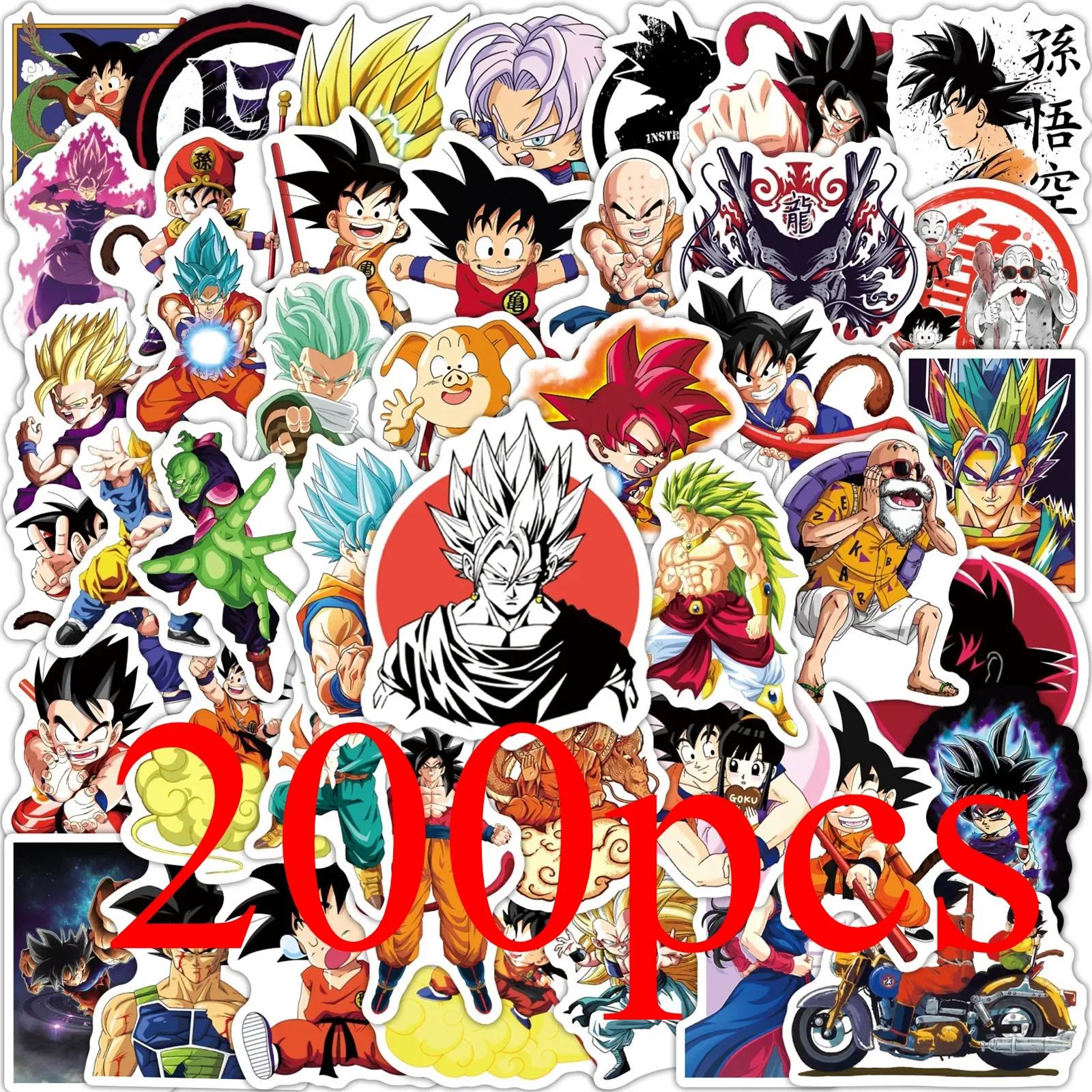 50/100/200 pièces Anime Dragon Ball autocollants pour enfants Graffiti Skateboard ordinateur portabl