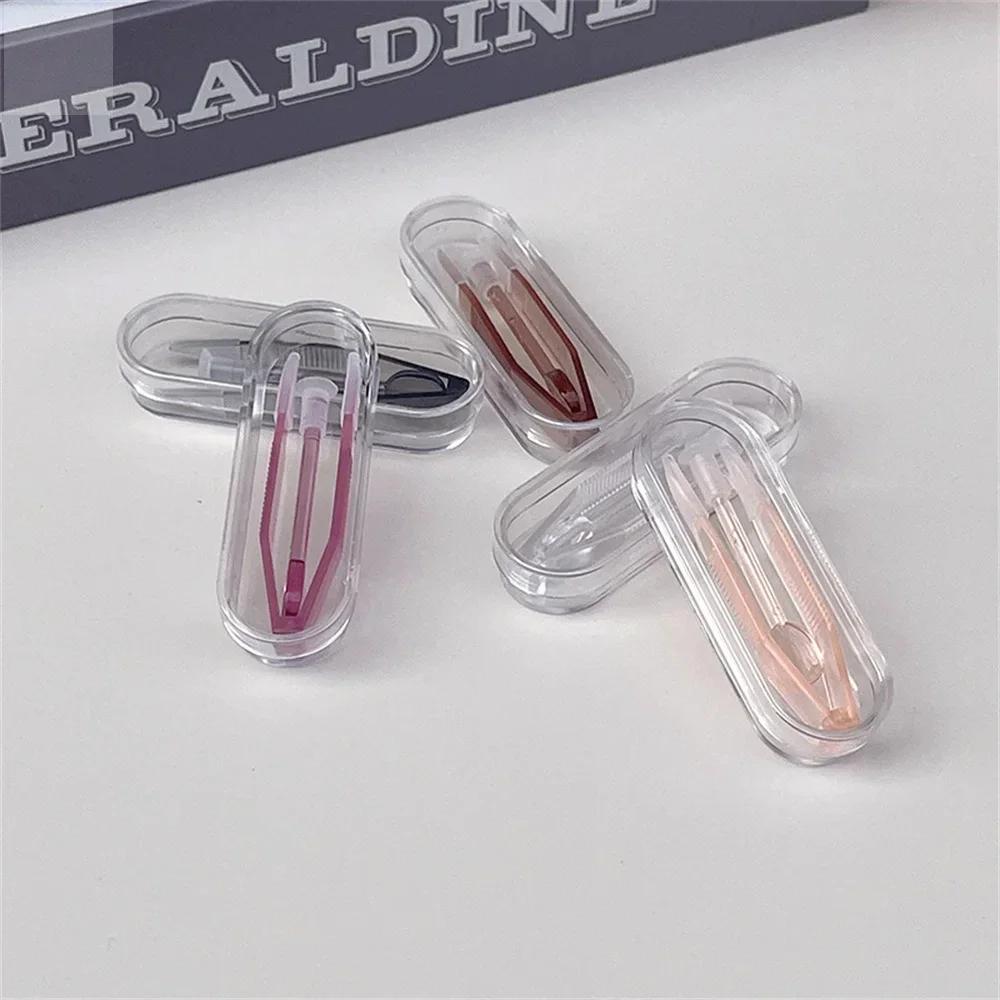 Pincettes pour lentilles de Contact, outils d'usure, transparentes, grandes et longues, ensemble de 