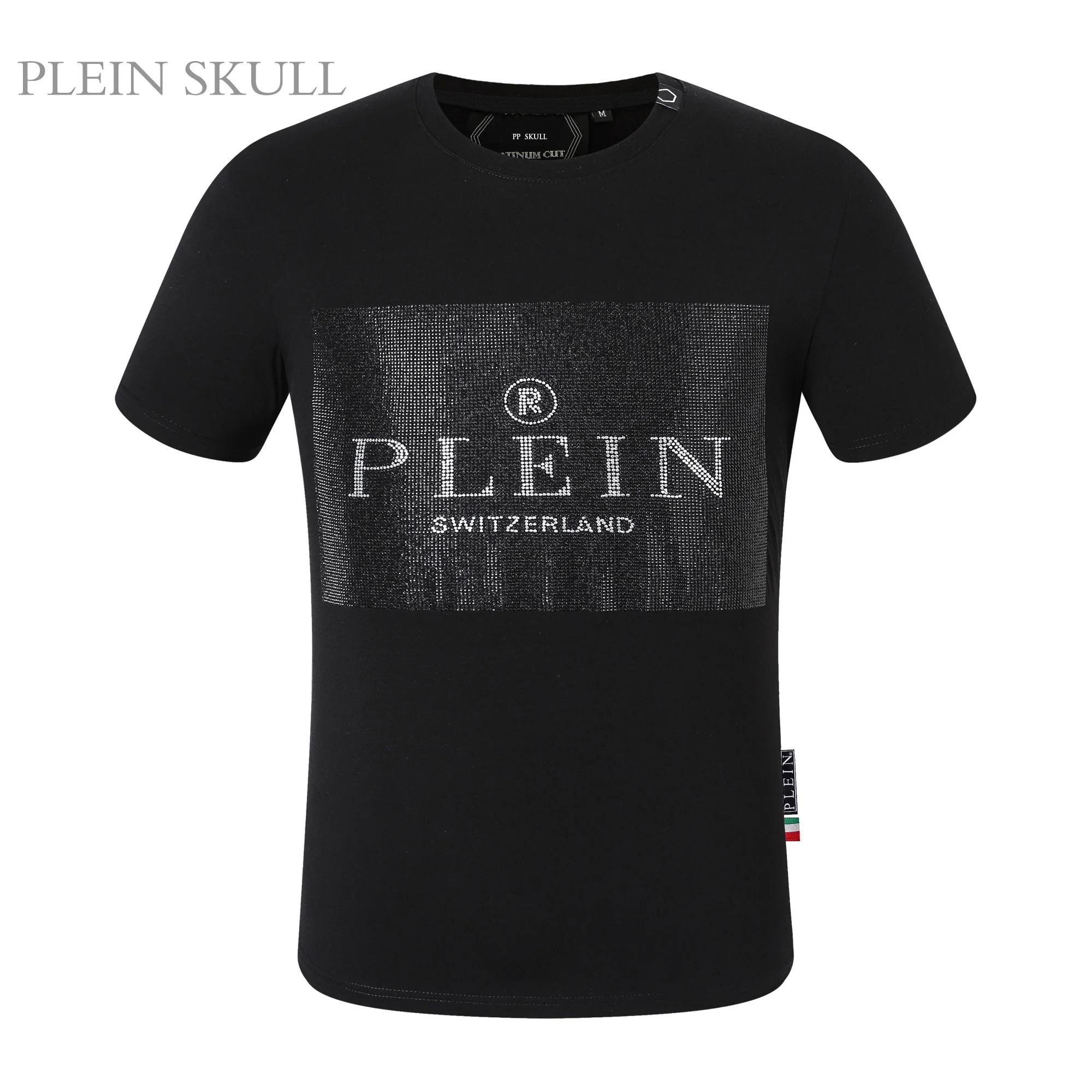 PLEIN SKULL hommes coupe ajustée haute rue haut à manches courtes été Punk respirant fête T-shirt ro