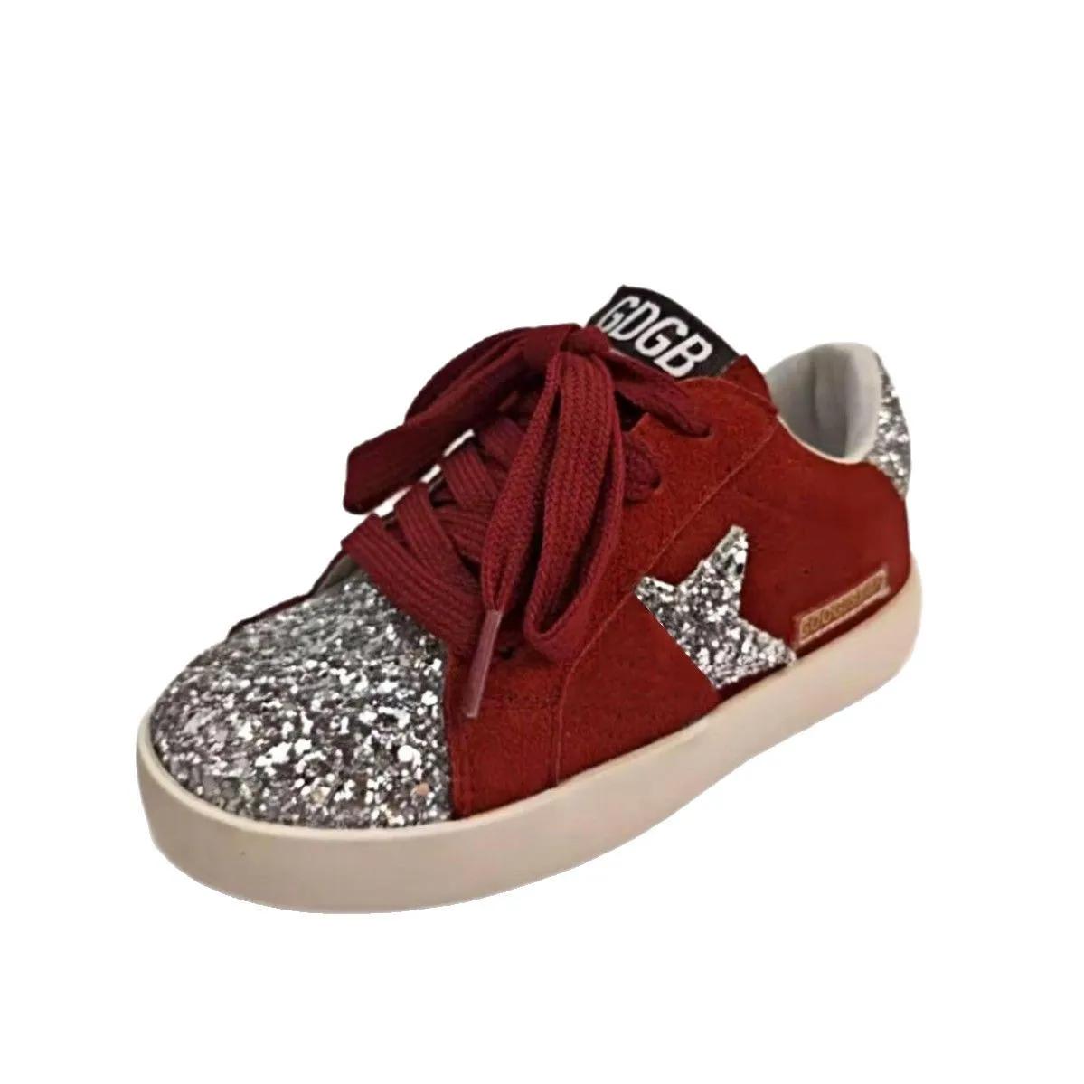 Enfants mode automne printemps enfants étoile conseil chaussure fille couleur bloquant chaussures dé