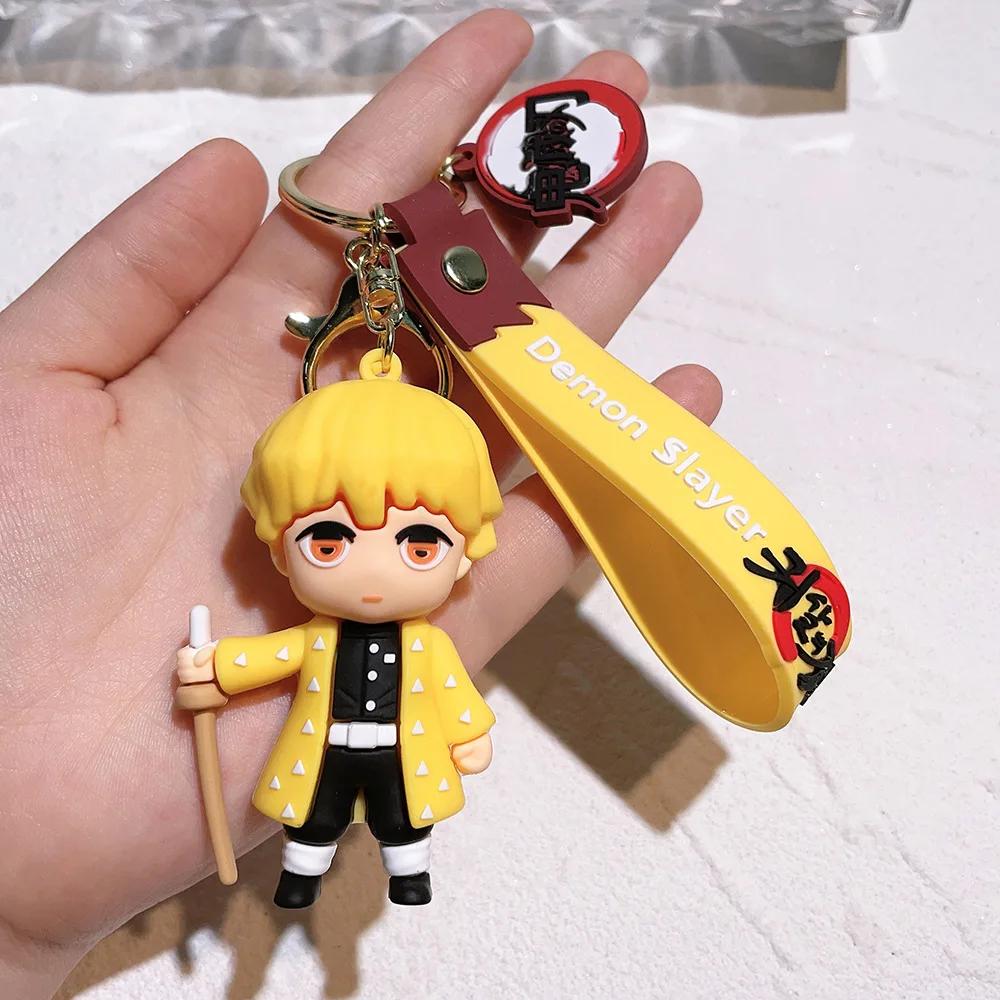 Porte-clés lame de fantôme Demon Slayer Kimetsu No Yaiba, pendentif de sac mignon, clé de voiture, c