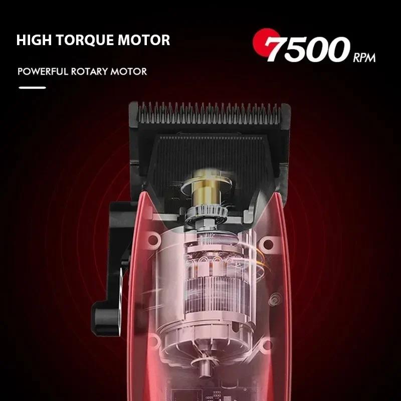 WMARK NG-125 tondeuse à cheveux professionnelle 7500 tr/min tondeuse à cheveux électrique, styliste 