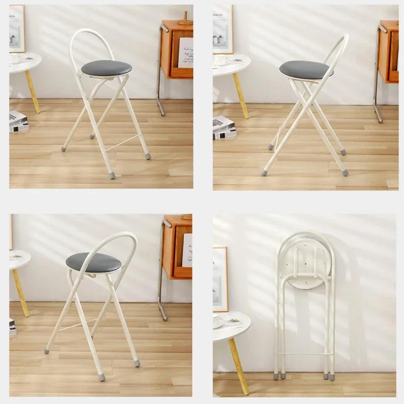 Repose-pieds haut de bar pliable, chaise de comptoir de café moderne, tabouret à dossier périphériqu