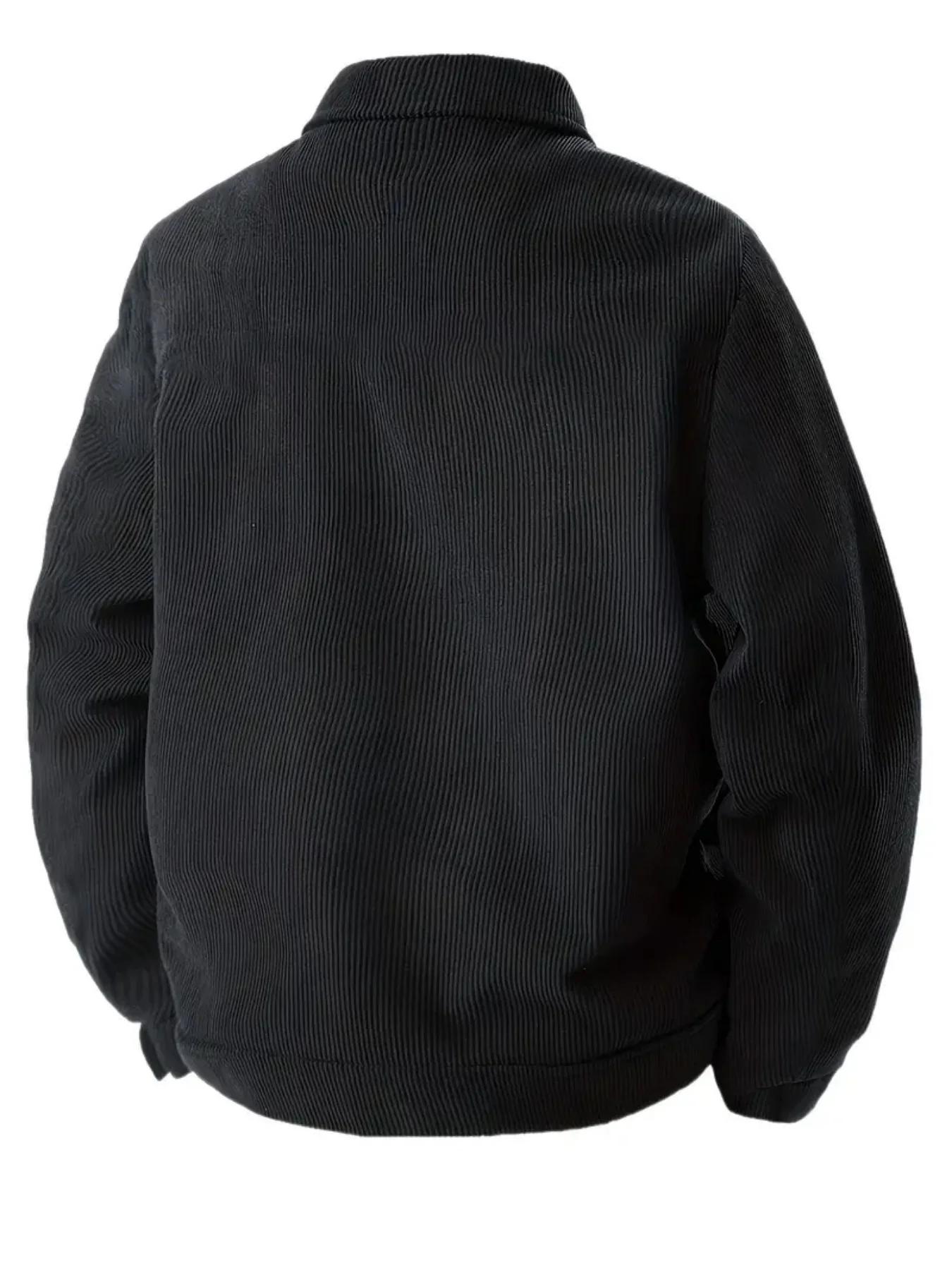 La nouvelle veste d'automne en velours côtelé pour hommes, une veste ample à revers de style japonai