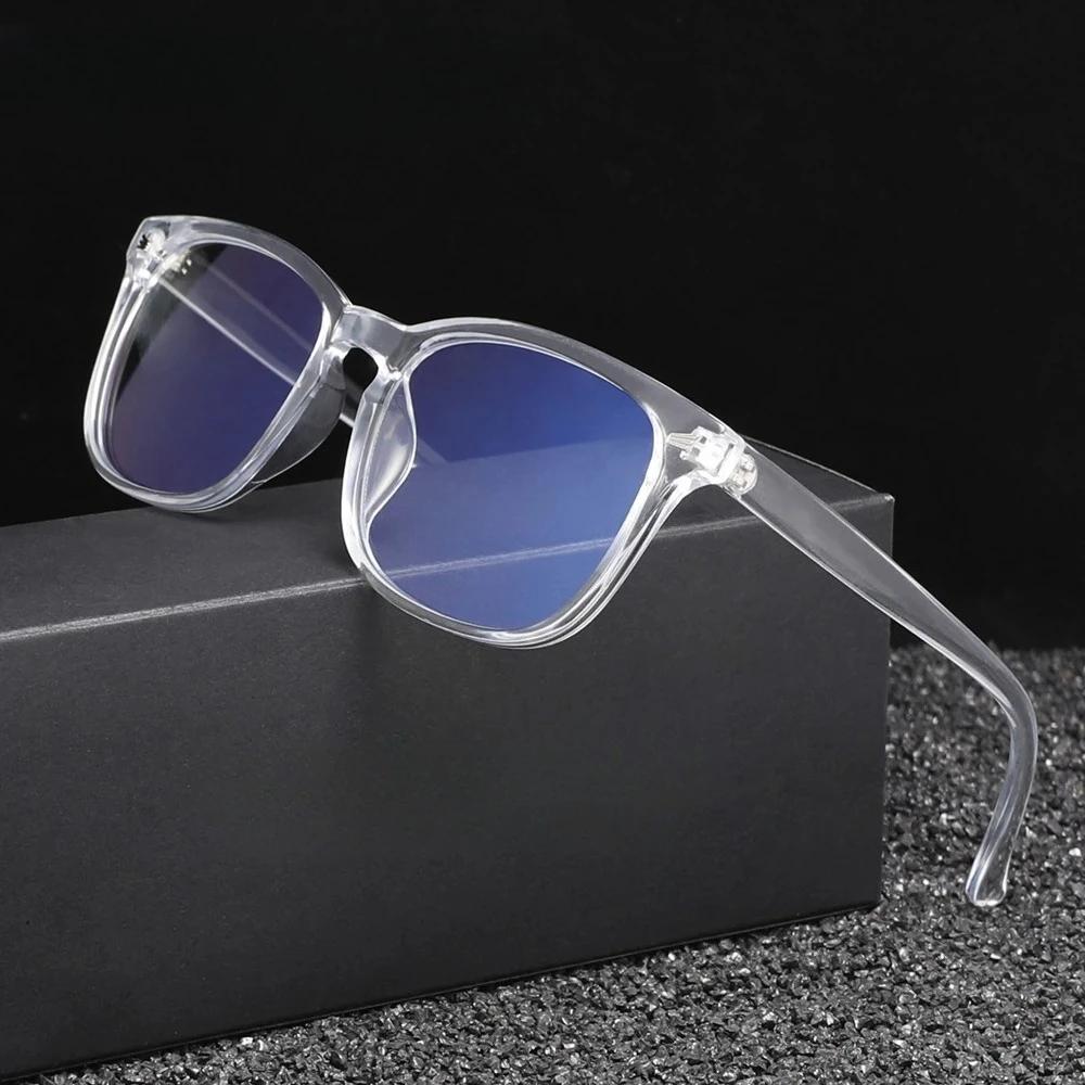 Lunettes anti-lumière bleue classiques carrées pour hommes et femmes, tendance, adaptées à un usage 