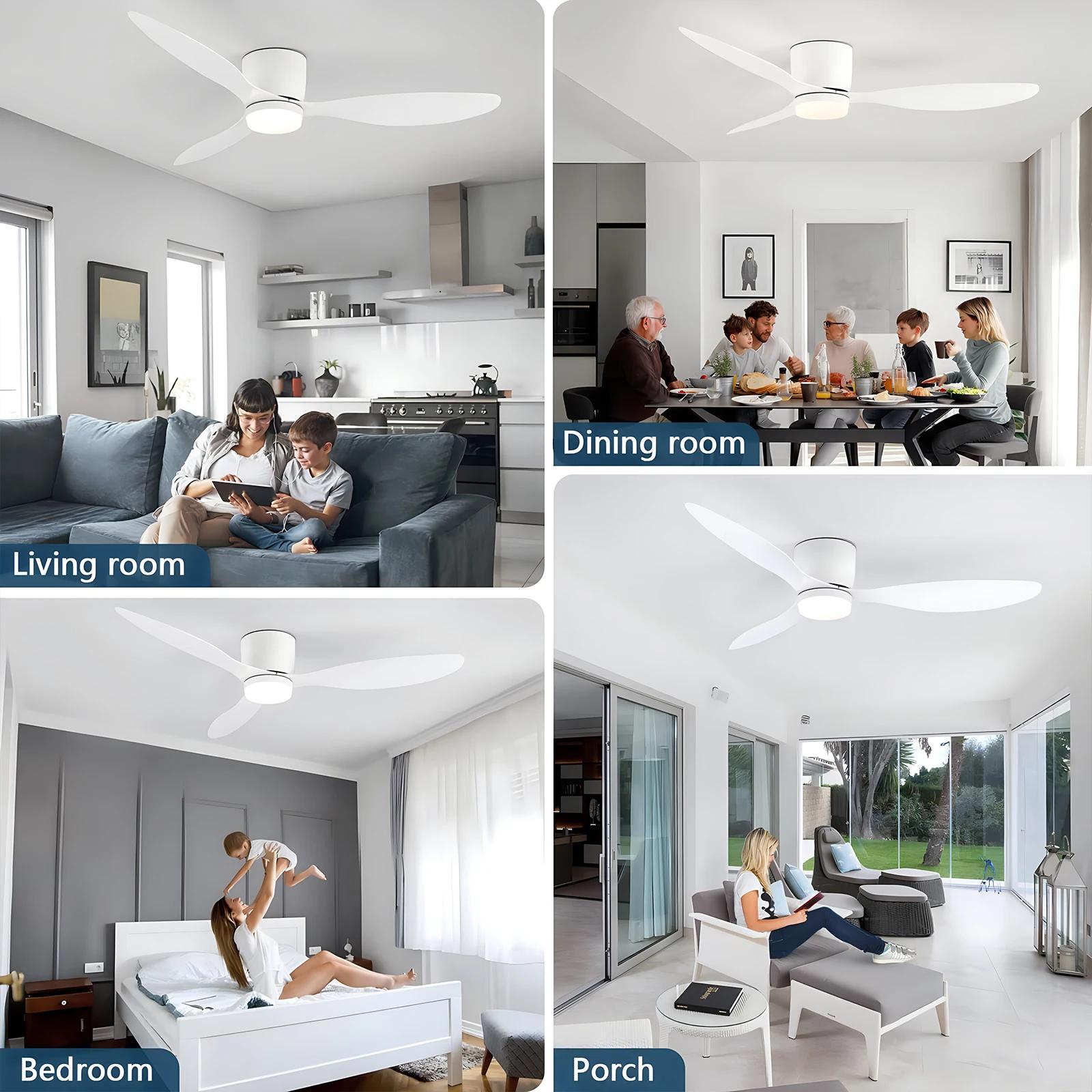 IRALAN ventilateur de plafond moderne ventilateur d'étanchéité appartement chambre salon intérieur c