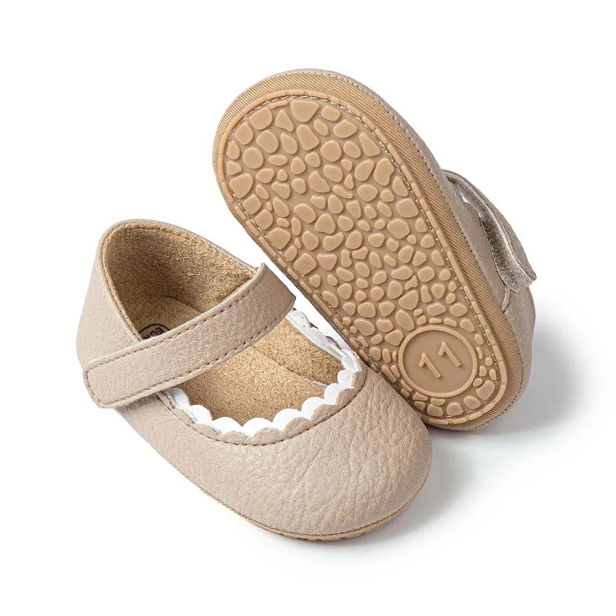 MRovior-Chaussures en cuir à semelle en caoutchouc pour bébé, souliers pour enfant, nouveau-né, garç