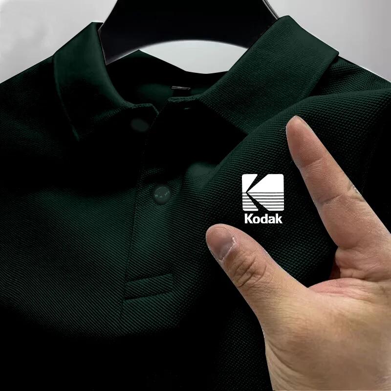 T-shirt à manches courtes respirant pour homme, de la marque Kodak, avec petit logo imprimé, pour l'