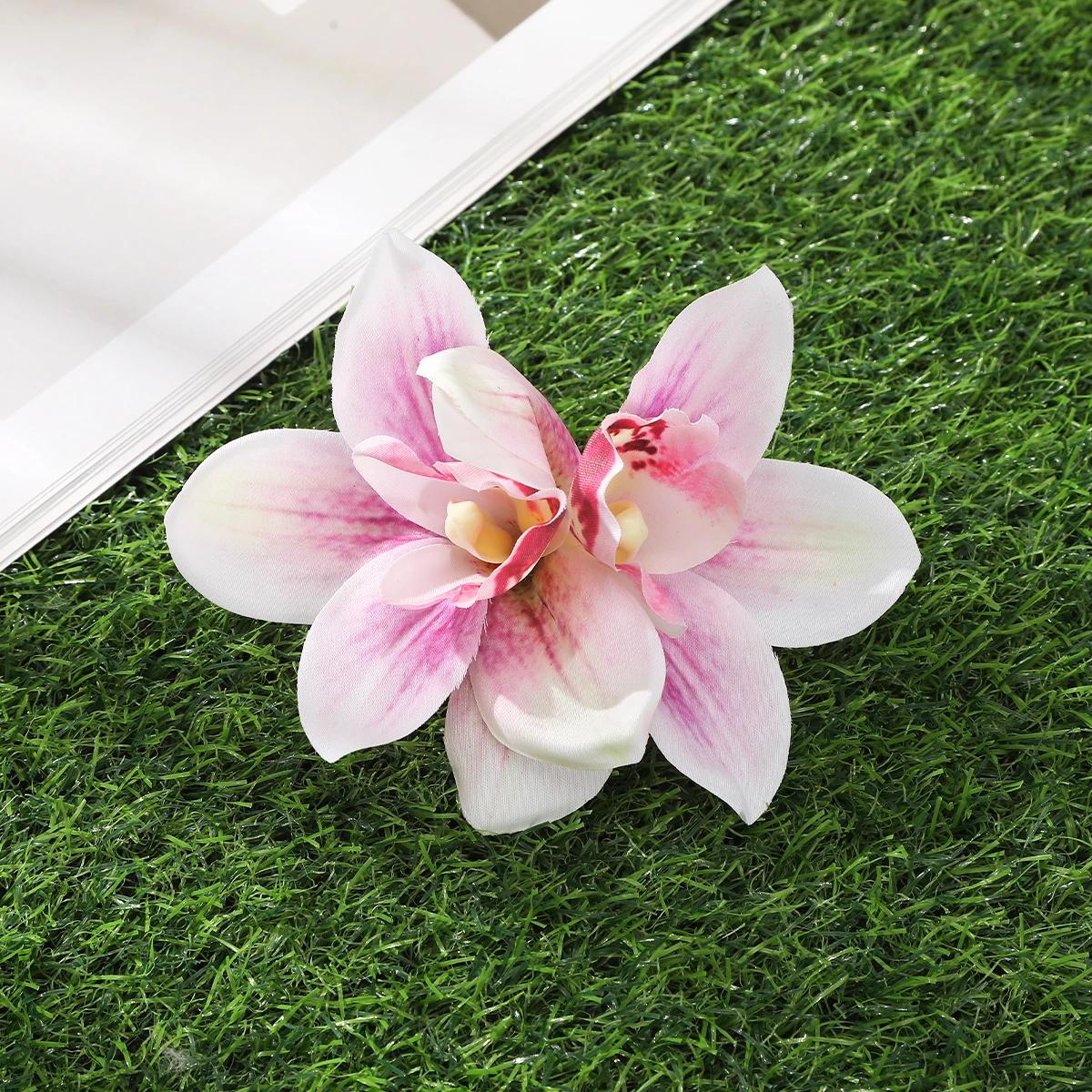Pinces à cheveux à fleurs d'orchidées, petite épingle à cheveux bohème, Barrette de mariée, fleur de