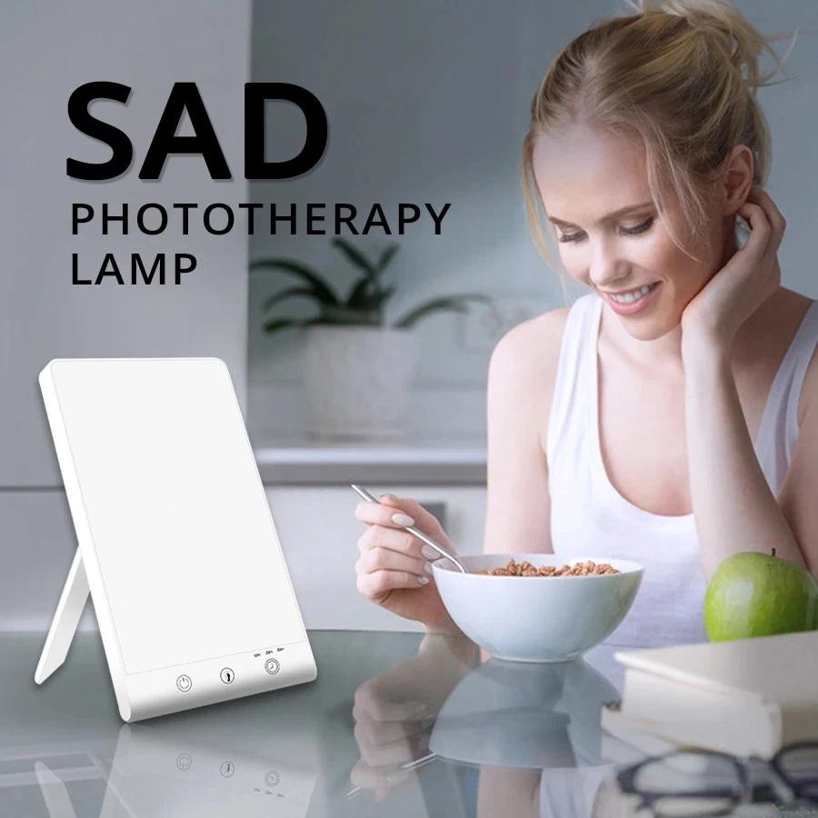 10000 Lux LED lumière triste lampe de luminothérapie 3200k lumière d'ambiance heureuse tactile régla