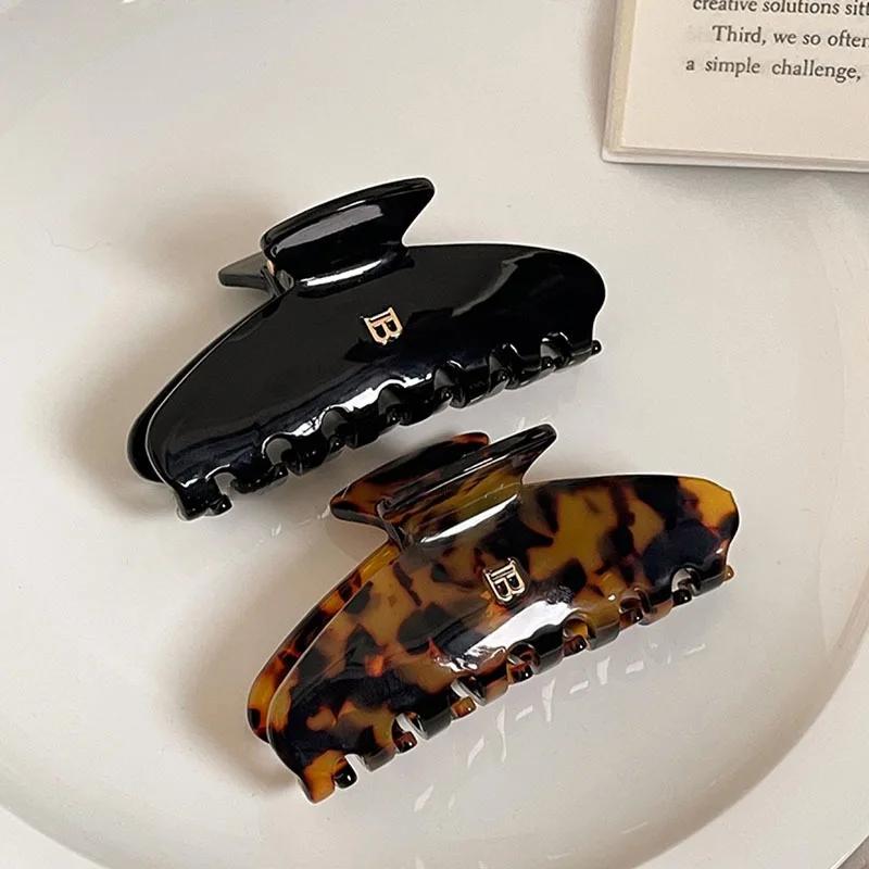 Pince à cheveux avec lettres de 2025, 9CM, pince requin, queue de cheval haute, couvre-chef, Barrett