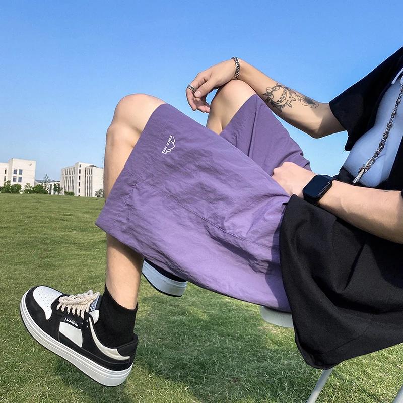 Shorts pour hommes pantalons été Shorts décontractés pantalons cordon salopette tout-match coréen Si