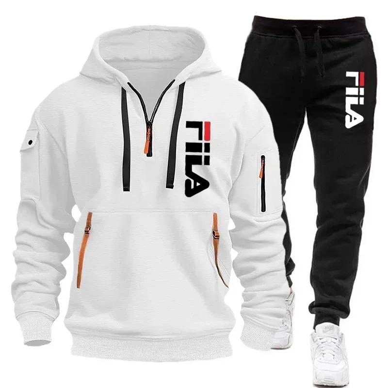 Ensemble de course à manches longues pour hommes, vêtements de sport confortables et décontractés + 