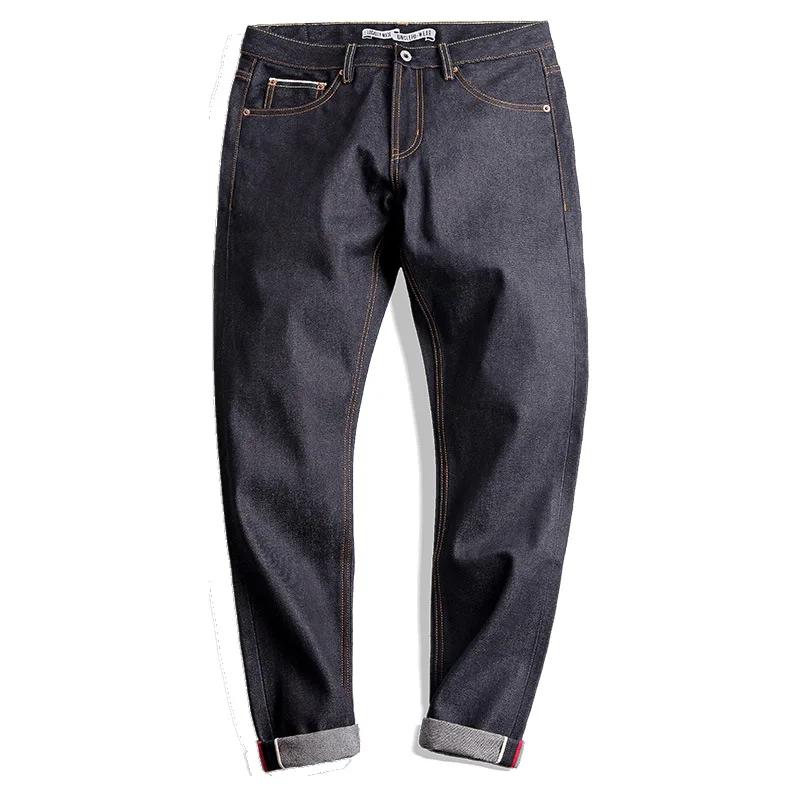 Maden Vintage 14.5oz lisière jean en Denim brut avec fermeture éclair YKK mouche broderie jean droit
