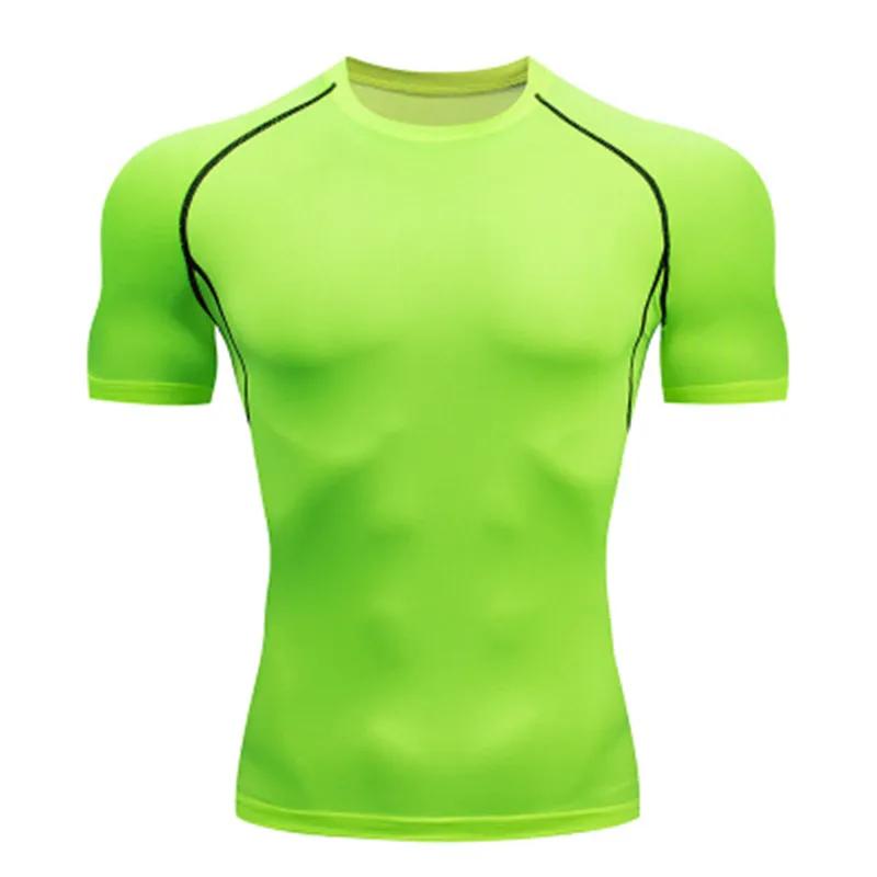 T-shirt de compression élastique respirant pour homme, haut serré, sweat-shirt de course, jogging, s