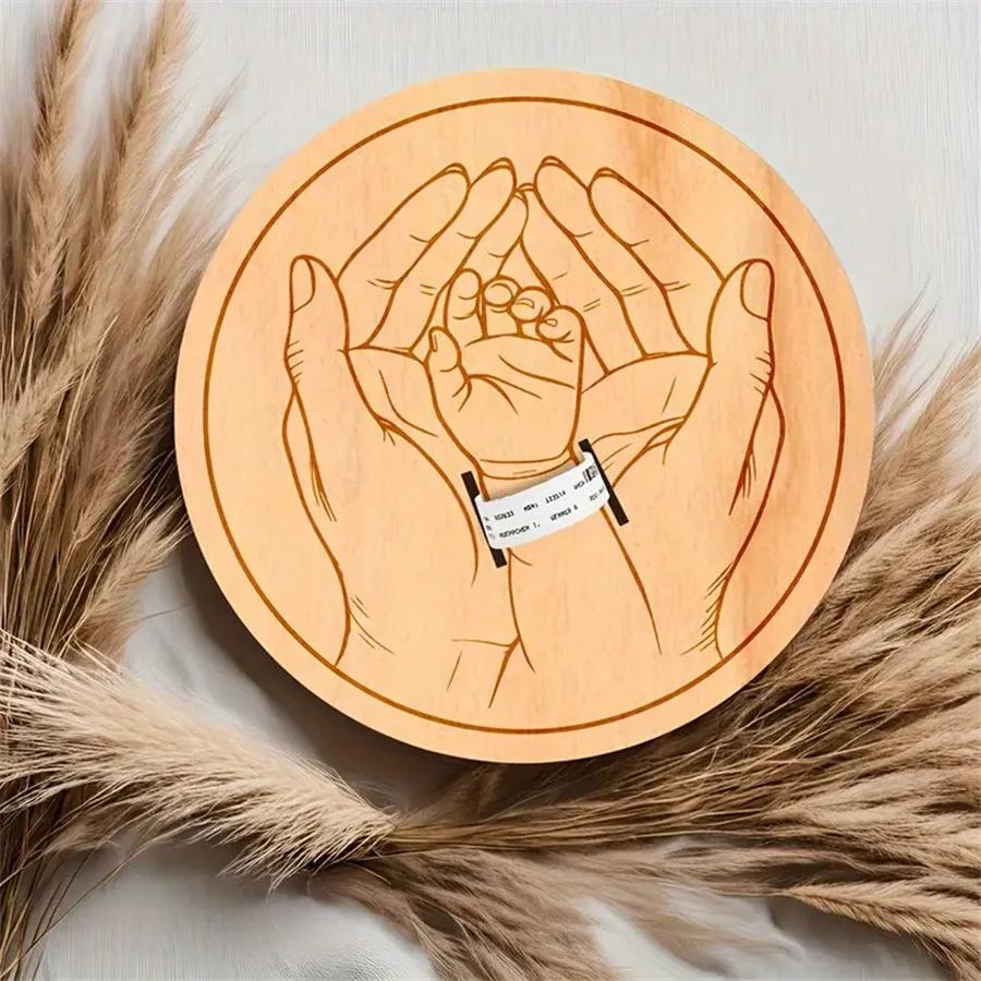 Porte-souvenir gravé pour nouveau-né, accessoires de photographie, nom personnalisé, cadeau pour béb