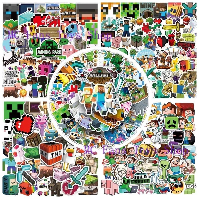 50pcs Minecrafte autocollants Creeper épée Steve Miner Enderman téléphone portable valise dessin ani