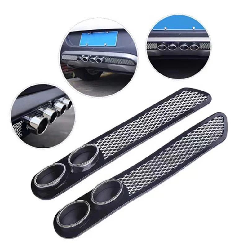 1 paire universelle grille de ventilation tuyau de silencieux d'échappement voiture Auto style faux