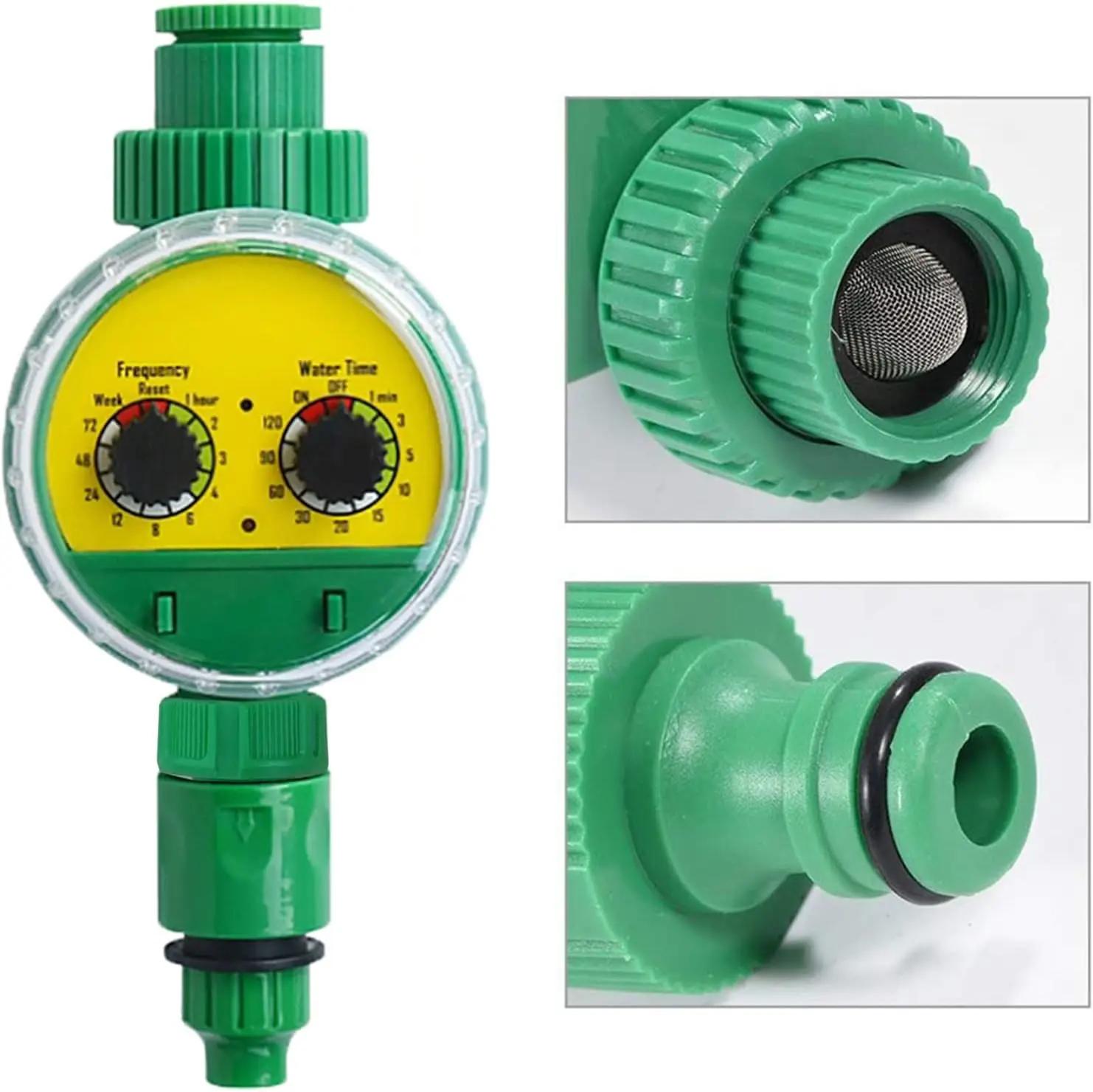 Tuyau d'arrosage automatique électronique de jardin en plastique vert extérieur, minuterie d'irrigat