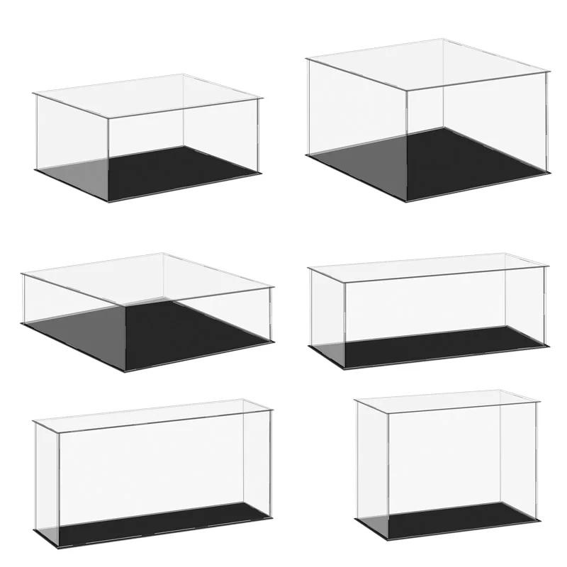 Présentoir en acrylique Transparent, boîte de rangement en plastique, Cube à assembler, vitrine anti