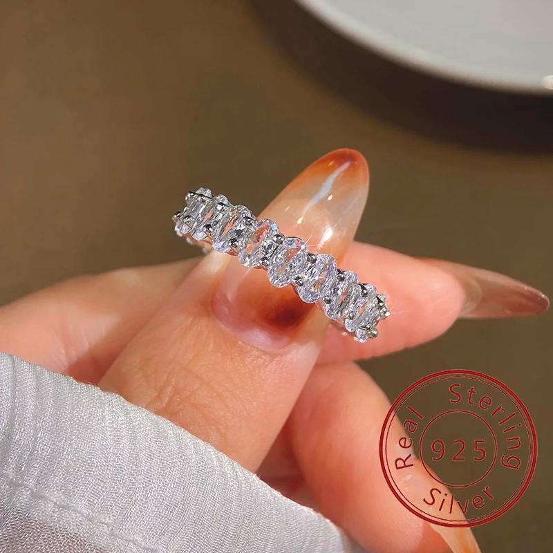 Bague ovale en argent Sterling 925 pour femmes, Zircon Original, à la mode, cadeau de fiançailles, d