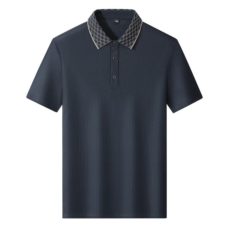 Polo hommes 7xl 8xl 9xl été 2025 nouveau haute qualité hommes à manches courtes Polo soie glacée hom