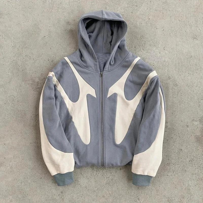 Sweat à capuche à motif diable imprimé avec lettres rétro américaines, Y2k, Harajuku, décontracté, p