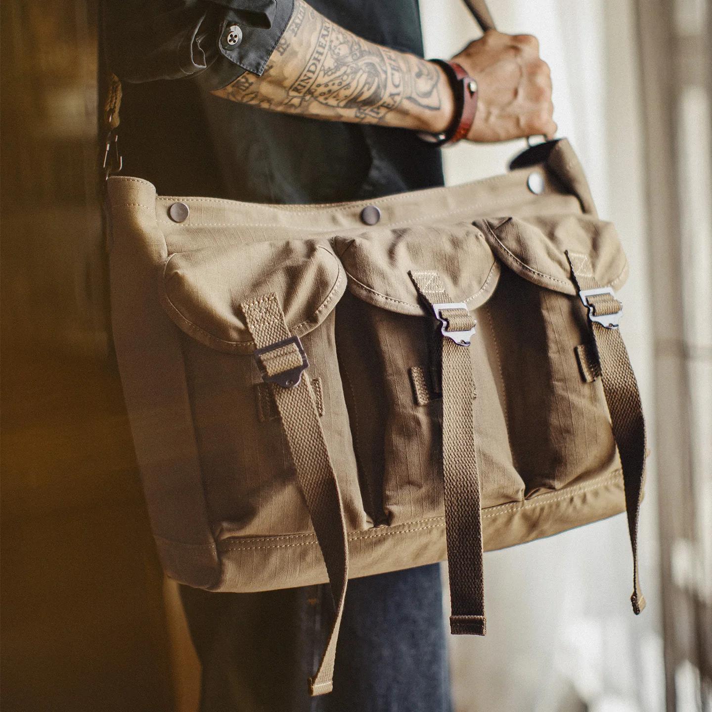Maden Vintage extérieur sac à bandoulière hommes grande capacité épaule messager fourre-tout voyage 