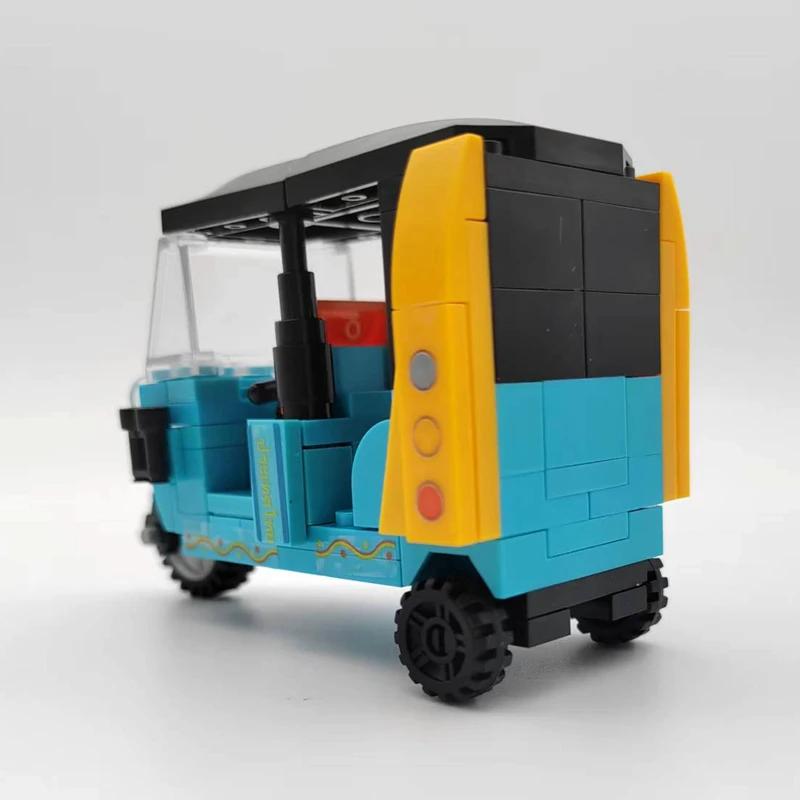 Ville moto à trois roues modèle MOC blocs de construction véhicule briques techniques cadeaux d'anni