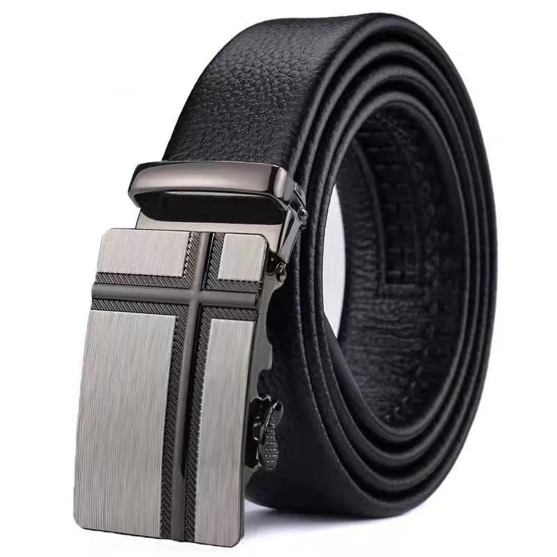 Ceinture pour hommes d'affaires de mode véritable marque de luxe ceinture boucle en métal ceinture e