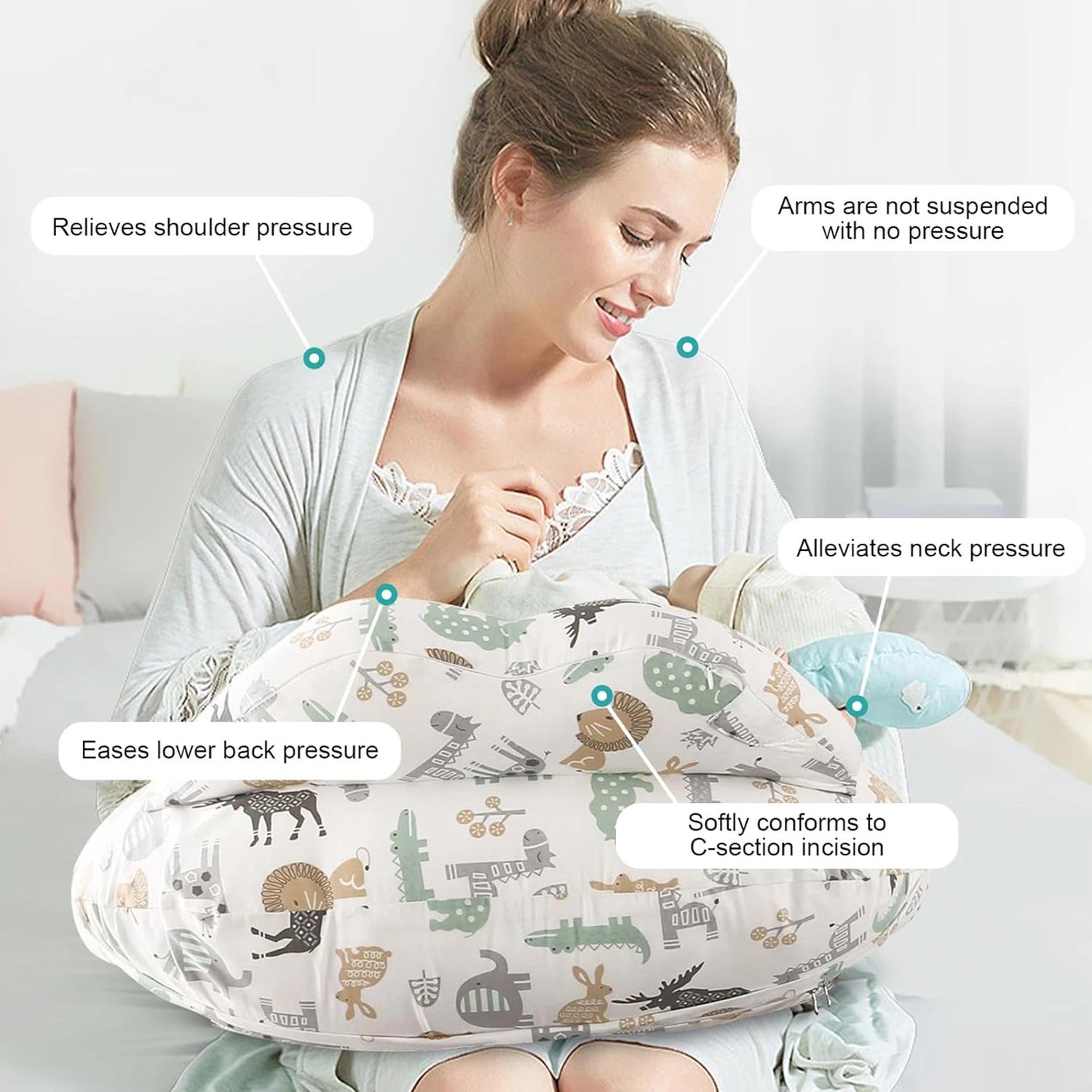 Oreiller d'allaitement premium multifonctionnel, oreillers d'allaitement pour bébé, amovibles et lav