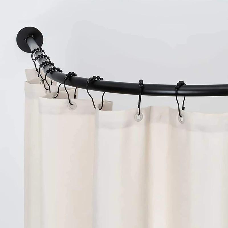 12 pièces/ensemble crochets de rideau de douche, crochets de rideau, 5 anneaux de suspension en méta