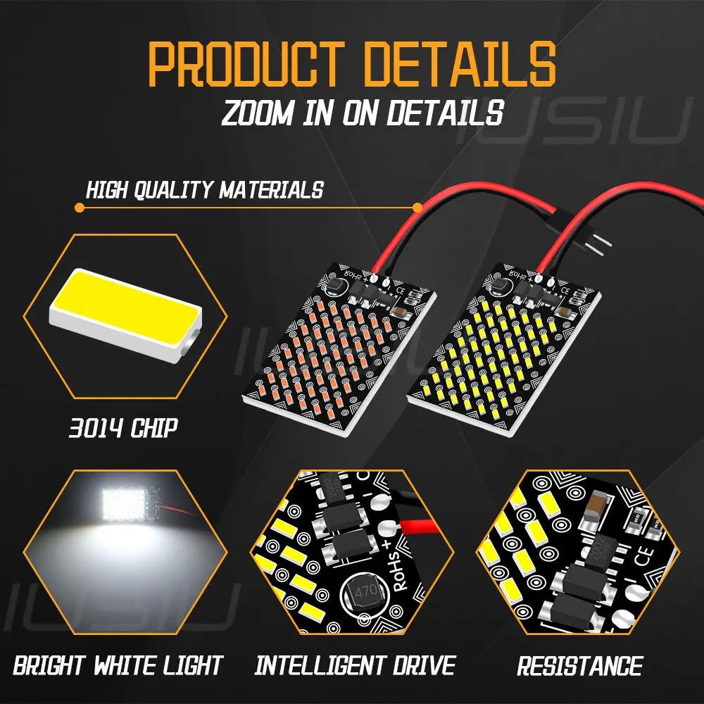 IUSIU-Guirxiété lumineuse LED pour intérieur de voiture, lampe de panneau de lecture breton, ampoule