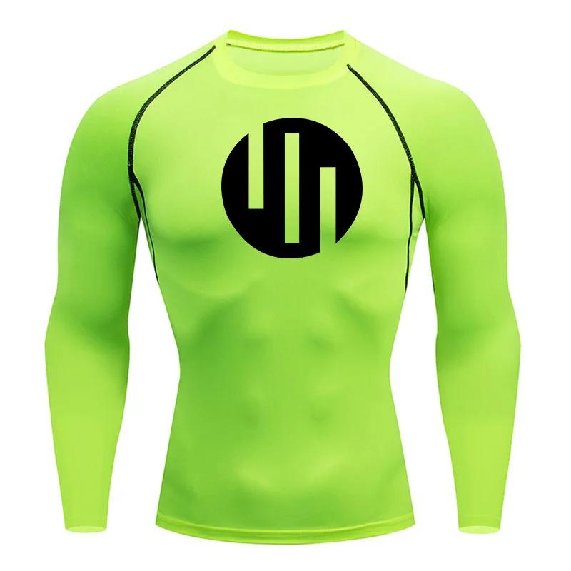 Chemises de Compression pour hommes, T-Shirt d'entraînement à manches longues, haut de course, couch