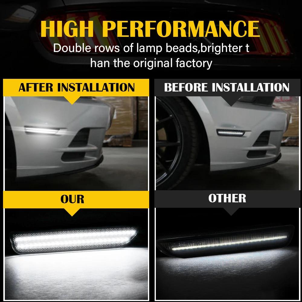 2 pièces pour voiture Mustang LED feux de position latéraux arrière pour Ford Mustang 2010 2011 2012
