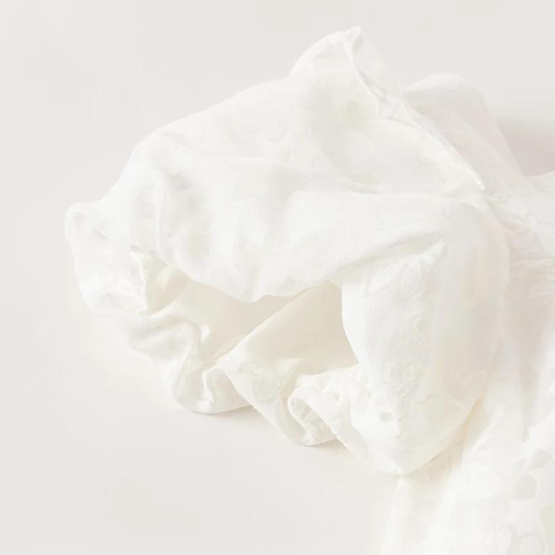 Dave Bella – robe de princesse pour filles, manches bouffantes, breloque en maille blanche, Noble, m