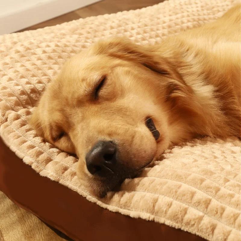 HOOPET hiver chaud chiens lit de couchage doux polaire couverture pour animaux de compagnie détachab