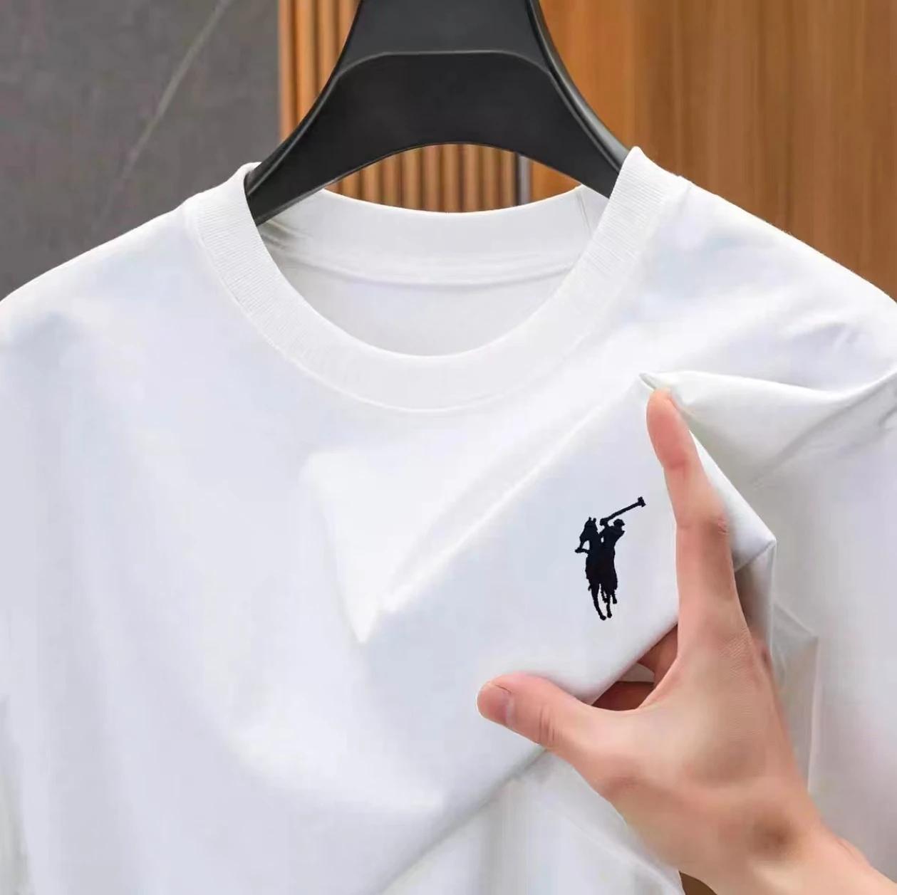 Nouveau T-shirt imprimé poney été 2026, unisexe, en pur coton, col rond, polyvalent, coupe ample, ma