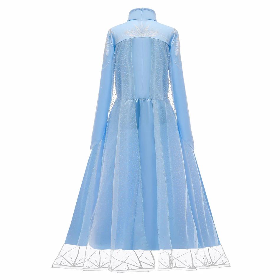 Robe princesse Elsa 2 Reine des Neiges 2025 - Costume cosplay carnaval fantaisie pour fille